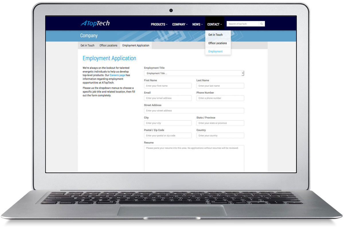 ATopTech Website Refresh