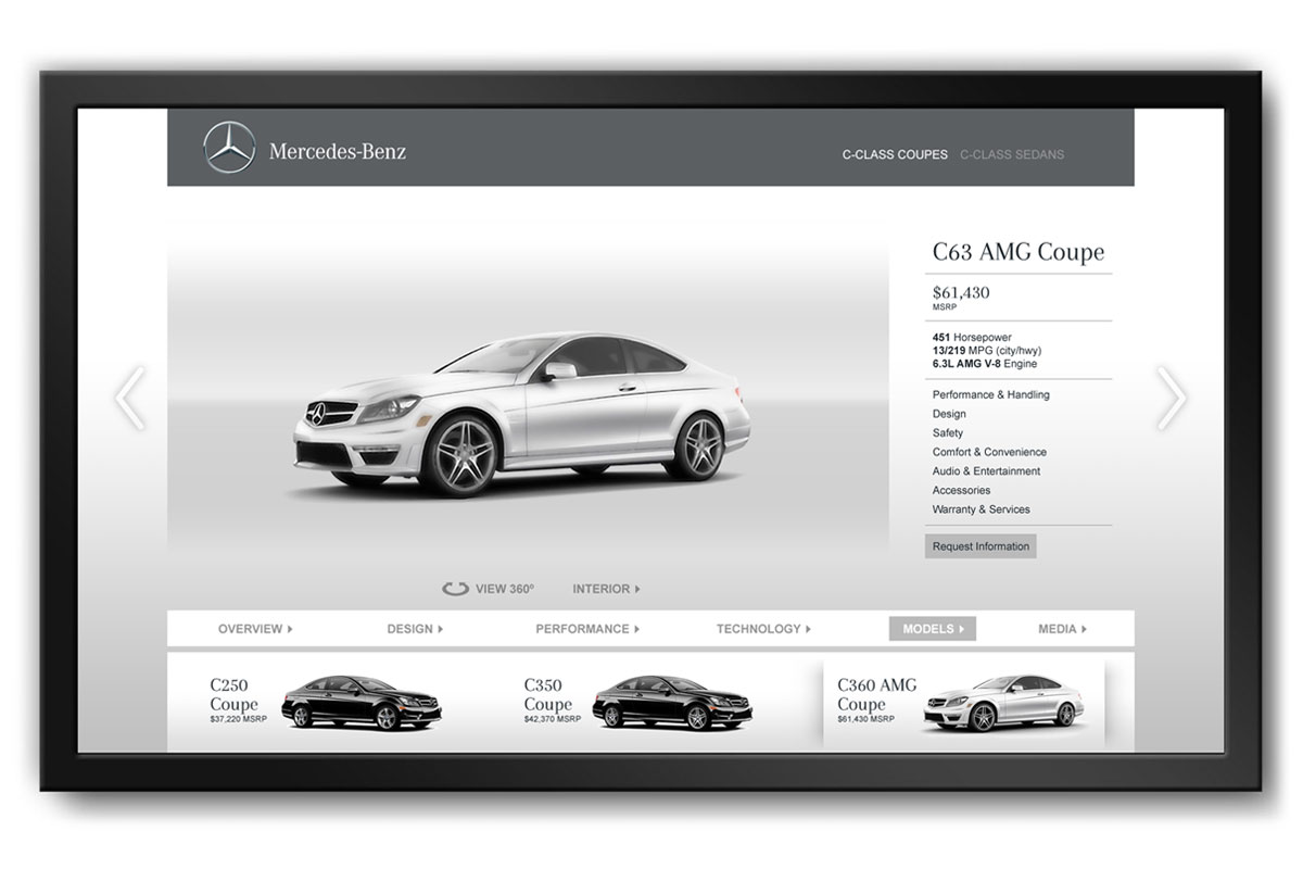Showroom Touchscreen App