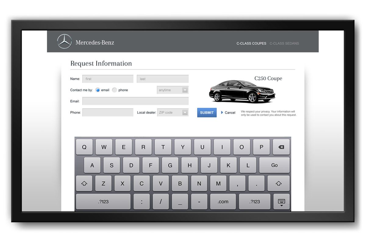 Showroom Touchscreen App