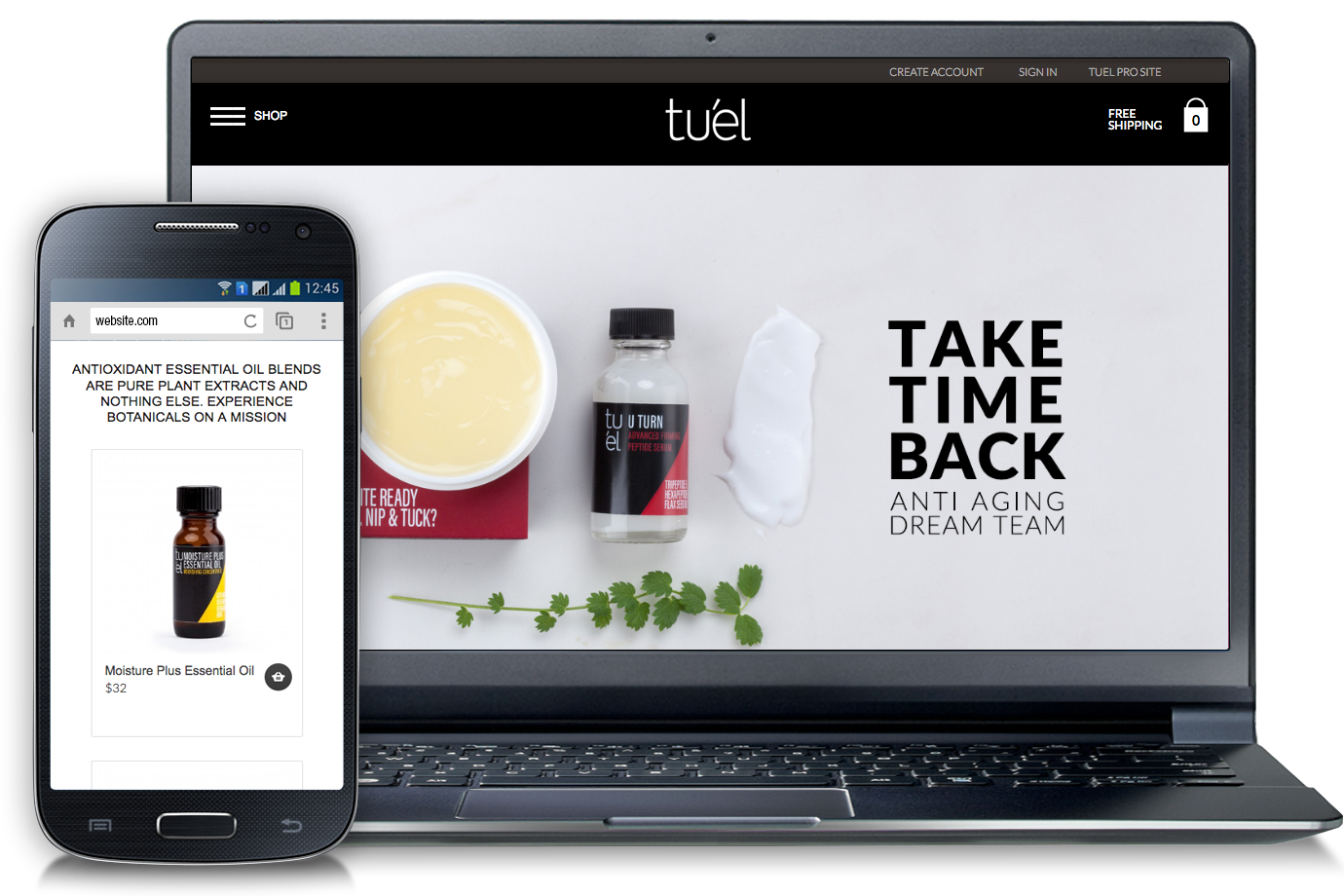 Tuel Skincare Website